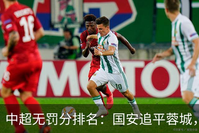 中超无罚分排名：国安追平蓉城，泰山差2分仍有望夺冠，英博升至第四